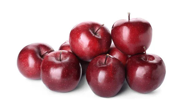 Fresh Red Apples White Background — Stock Photo, Image