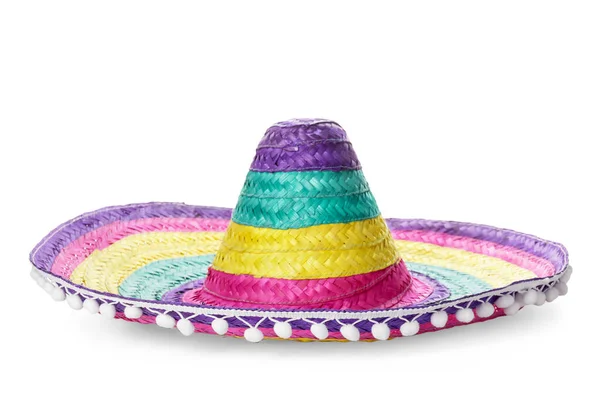 Sombrero Messicano Sfondo Bianco — Foto Stock