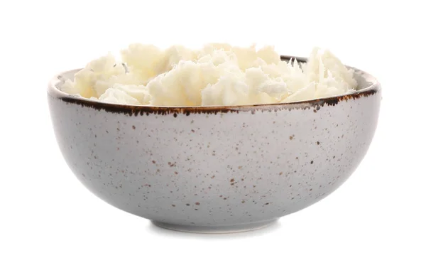 Bowl Shea Butter White Background — Stock Photo, Image