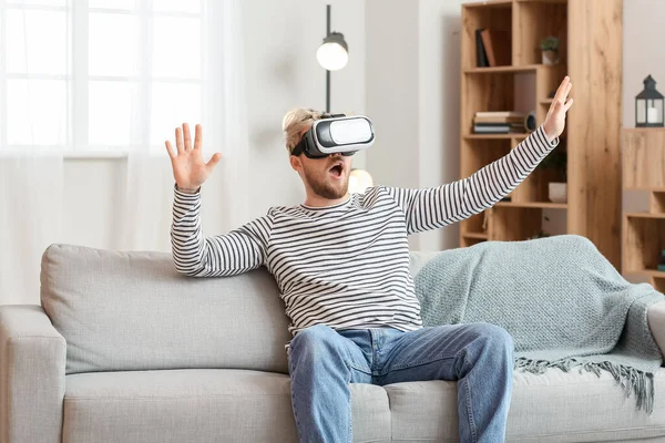 Young Man Glasses Home — Stock Photo, Image