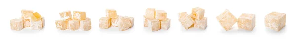 Tasty Turkish Delight White Background — Stock Photo, Image