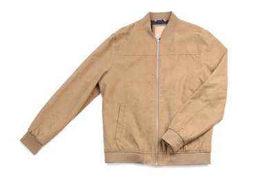 Beyaz arkaplanda şık bir ceket