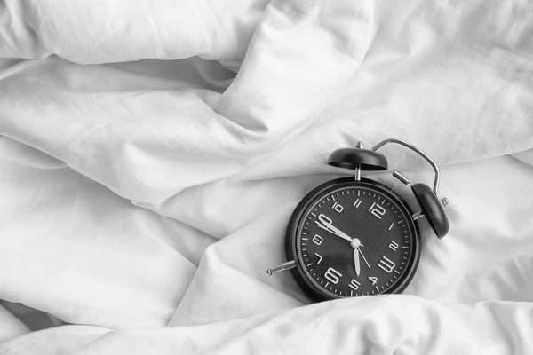 Stylish Alarm Clock Bed — Stock Photo, Image