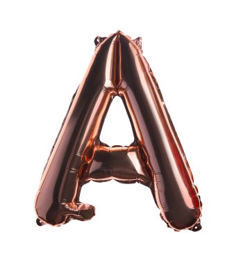 Beyaz arkaplanda A harfi şeklinde balon