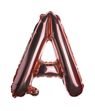 Beyaz arkaplanda A harfi şeklinde balon