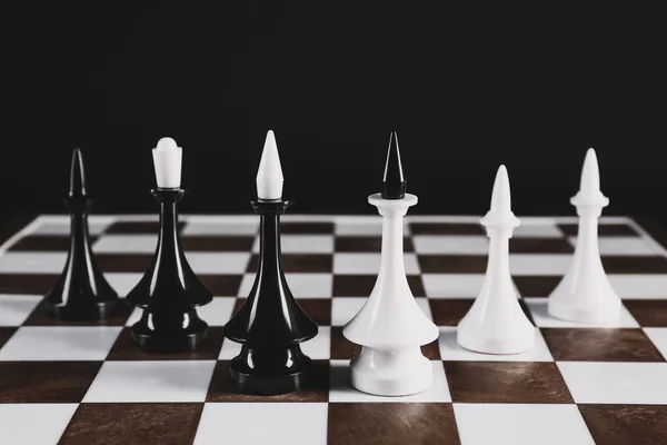 Chess Board Pieces Dark Background — Stock Photo, Image