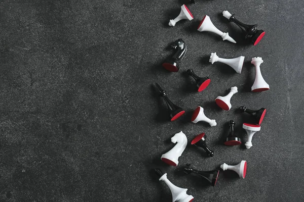 Chess Pieces Dark Background — Stock Photo, Image