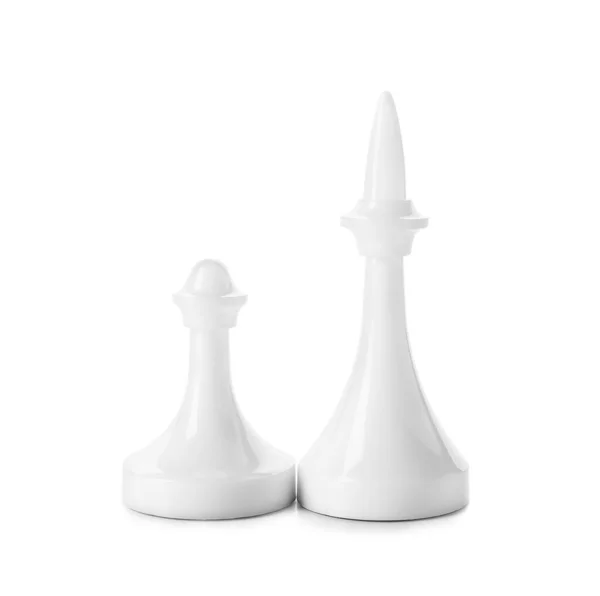 Chess Pieces White Background — Stock Photo, Image