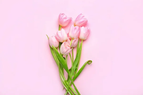 Renkli Arkaplanda Güzel Lale Çiçekleri — Stok fotoğraf