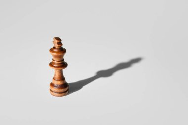 Hafif arkaplanda tahta kral