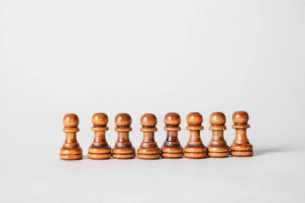 Chess Pieces Light Background — Stock Photo, Image