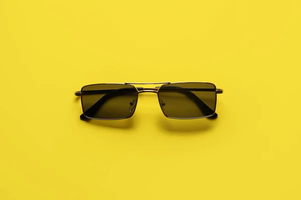 Stylish Sunglasses Color Background — Stock Photo, Image