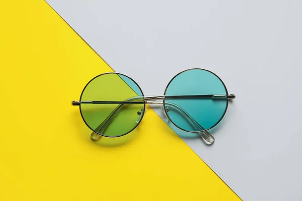 Stylish Sunglasses Colorful Background — Stock Photo, Image