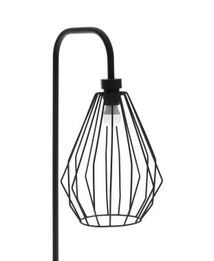 Beyaz arkaplanda şık bir lamba