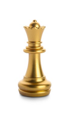 Beyaz arkaplanda satranç taşı