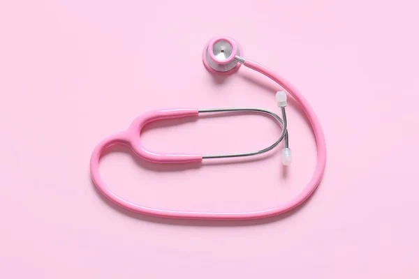 Modern Stethoscope Color Background — Stock Photo, Image