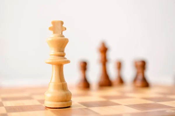 King Chess Board Closeup — Stock Photo, Image