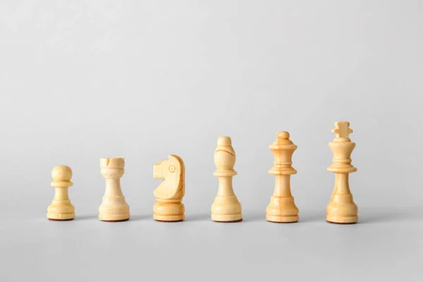 Chess Pieces Light Background — Stock Photo, Image