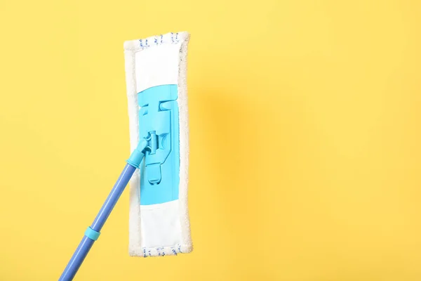 Floor Mop Color Background Closeup — Stock Photo, Image