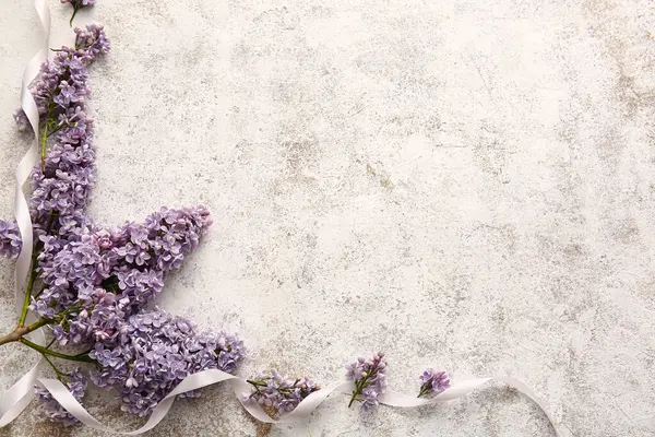 Beautiful Lilac Flowers Light Background — Stock Photo, Image