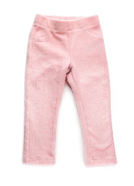 Beyaz arka planda çocuk pantolonu