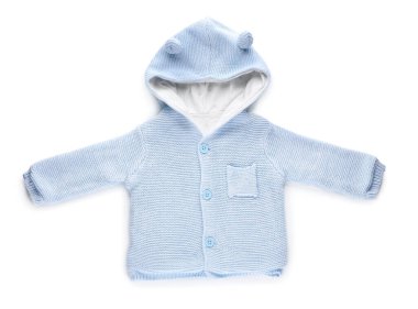 Beyaz arka planda çocuk kıyafetleri