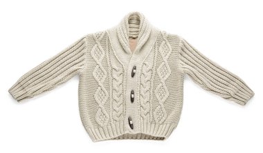 Beyaz arka planda çocuk süveteri