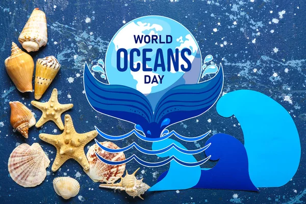 Awareness Card World Oceans Day — Stock Fotó