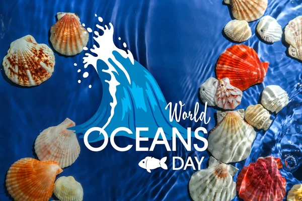 Awareness Card World Oceans Day — Stock Fotó