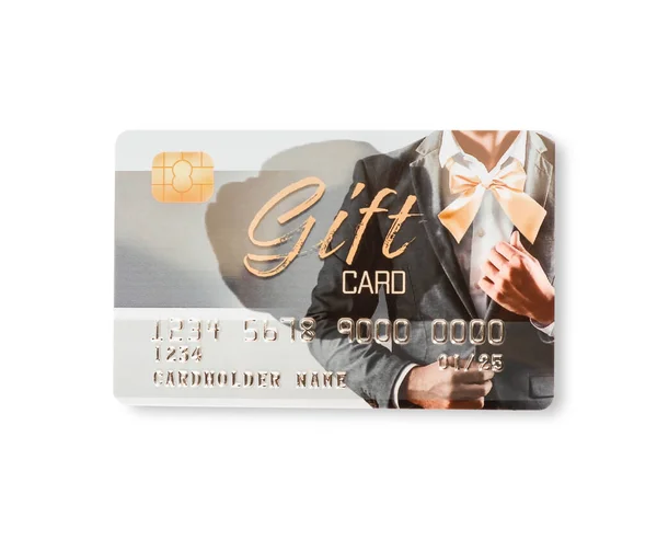 Gift Card White Background — Stock Photo, Image