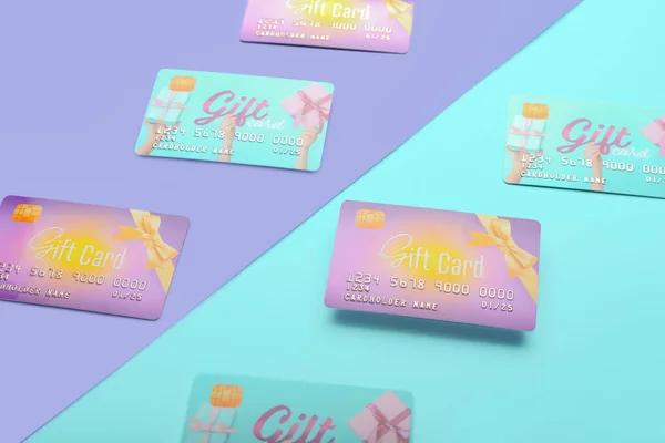 Gift Cards Color Background — Stock Photo, Image