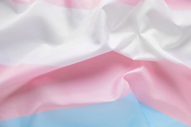 Transseksüel bayrağının dokusu, yakın plan.