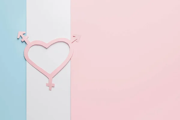 Symbol Transgender Shape Heart Color Background — Stock Photo, Image