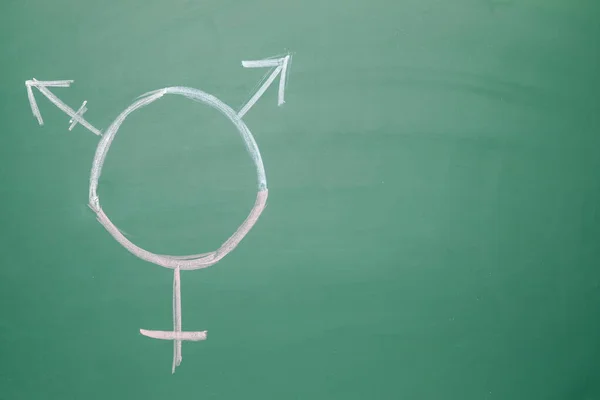 Symbool Van Transgender Getekend Schoolbord — Stockfoto