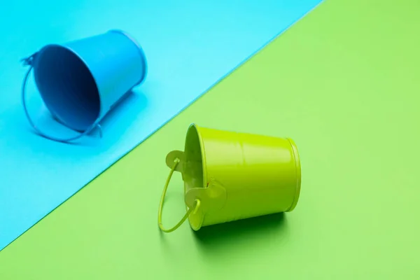 Different Buckets Color Background — Stock Photo, Image