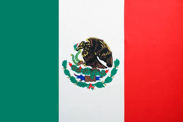 Bandeira Mexicana Como Fundo Close — Fotografia de Stock