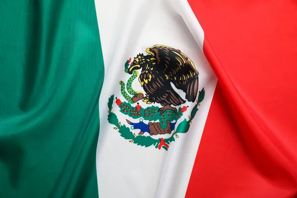 Bandeira Mexicana Como Fundo Close — Fotografia de Stock
