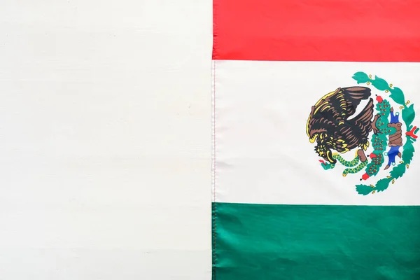 Bandera México Sobre Fondo Blanco Primer Plano — Foto de Stock