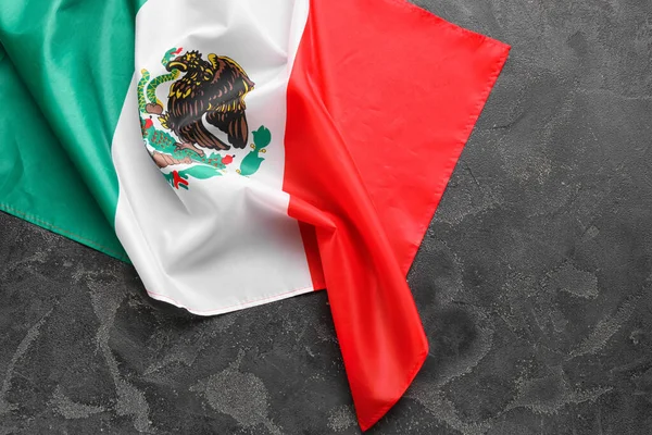 Bandera México Sobre Fondo Oscuro Primer Plano —  Fotos de Stock