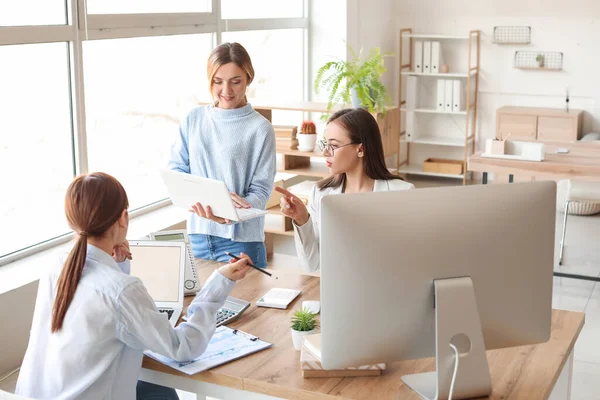 Female Accountants Working Office — Stock Photo, Image