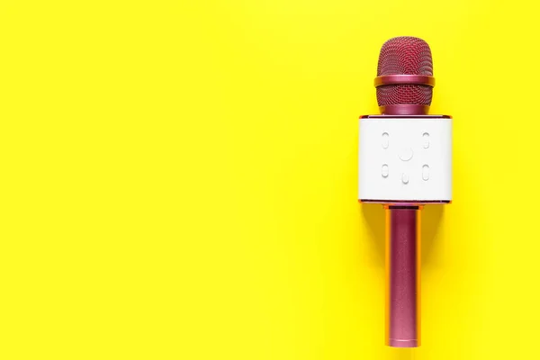 Modern Microphone Color Background — Stock Photo, Image