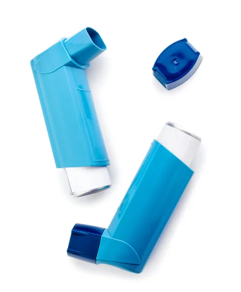 Inhaladores Modernos Sobre Fondo Blanco —  Fotos de Stock