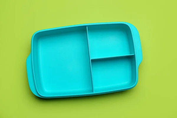 Empty School Lunchbox Color Background — Stock Photo, Image