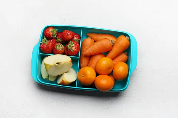 Lunchbox Tasty Food Light Background — Stock Photo, Image