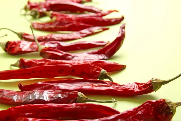 Hot Chilli Papričky Barevném Pozadí — Stock fotografie