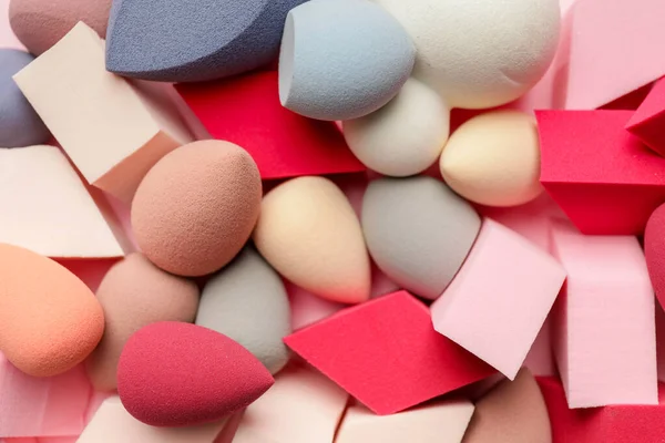 Heap Makeup Sponges Background — Stock Photo, Image