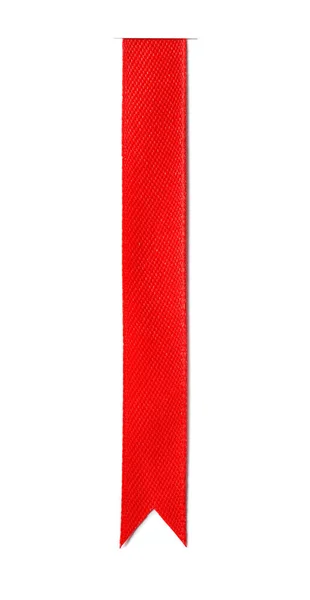 Red Ribbon White Background — Stock Photo, Image