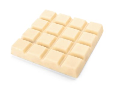 Beyaz arka planda tatlı çikolata