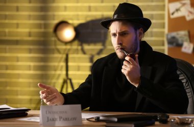 Dedektifler kanıtları inceliyor.