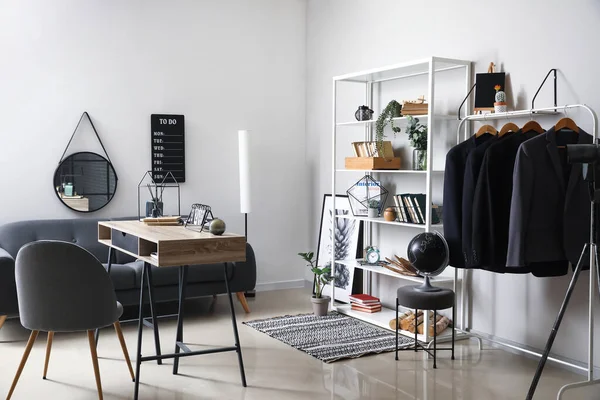 Modern Workplace Book Shelf Decor Interior Room — Stock Photo, Image